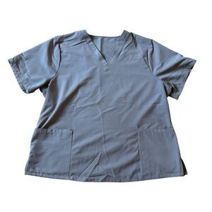 Mandala Women’s Brown V Neck Size 2XL Scrub Top Equa-Tek Technology Nurse